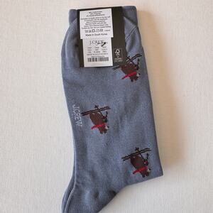 J.Crew Animal Print Ski Bear Graphic Print New WIth Tag One Size